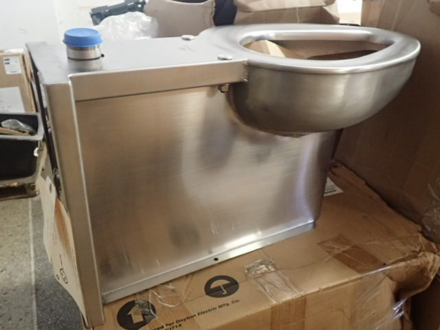lot 92 image: Acorn R2115-T-2 Siphon Jet Floor Mounted Toilet WTop Spud, Stainless Steel Finish