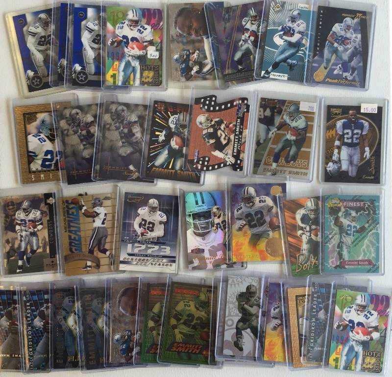 lot 1037 image: (57) Card Emmitt Smith Lot - Premiums and Inserts Only - Book Value $325