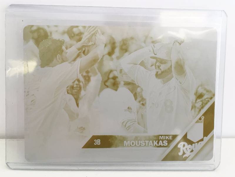 lot 1017 image: Mike Moustakas - Rarest Card Ever Produced - Only one ever Made #1 of 1 - Rare Printing Plate Card Used to create the Actual Topps Release - Topps Certified and #d 11