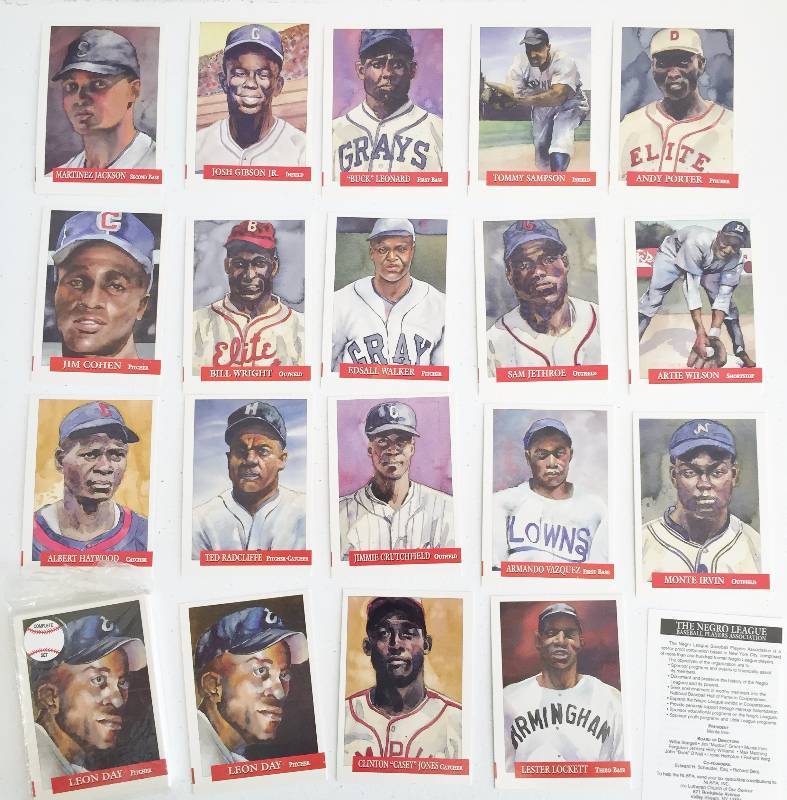 lot 1022 image: (2) Rare Complete Negro League Baseball Superstar Sets - Extremely rare find - Very Rare Set wCOA from Negro League President