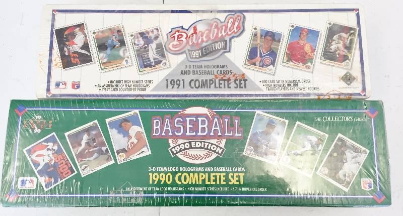 lot 1030 image: (2) Factory Sealed Upper Deck Baseball Sets - 1990  1991 - Factory Sealed Sets are Extremely Hot Hobby Collectibles