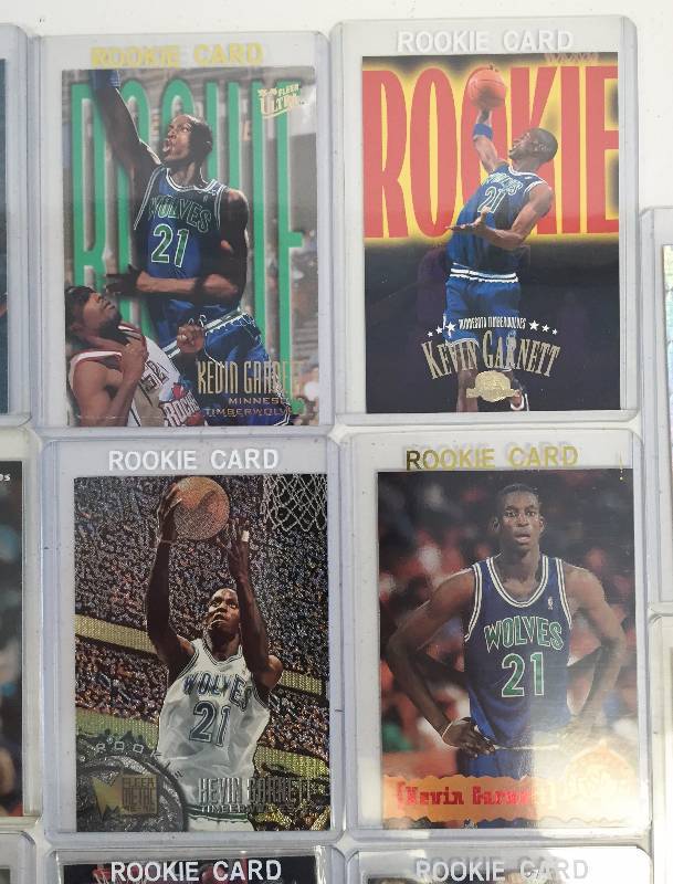 Kevin Garnett Rookie Card Lot 14 Different Rookie Cards Book Value 