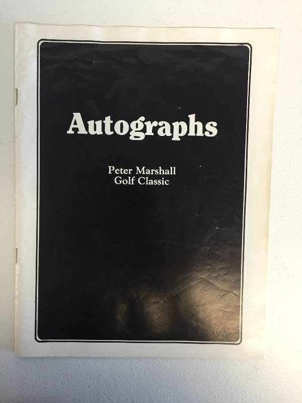 lot 1052 image: 1983 Peter Marshall Golf Classic Program loaded with Celebrity Hollywood Stars  Royals & Chiefs Autographs - Must See