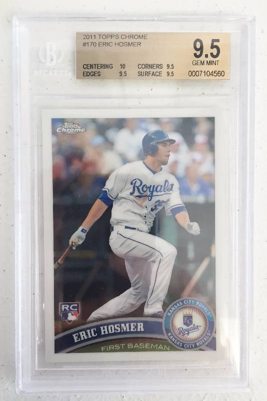 lot 1015 image: Eric Hosmer Authentic Topps Chrome Rookie Card Graded Gem Mint 9.5 From Renowned Beckett Grading Services -- WOW Must Have 