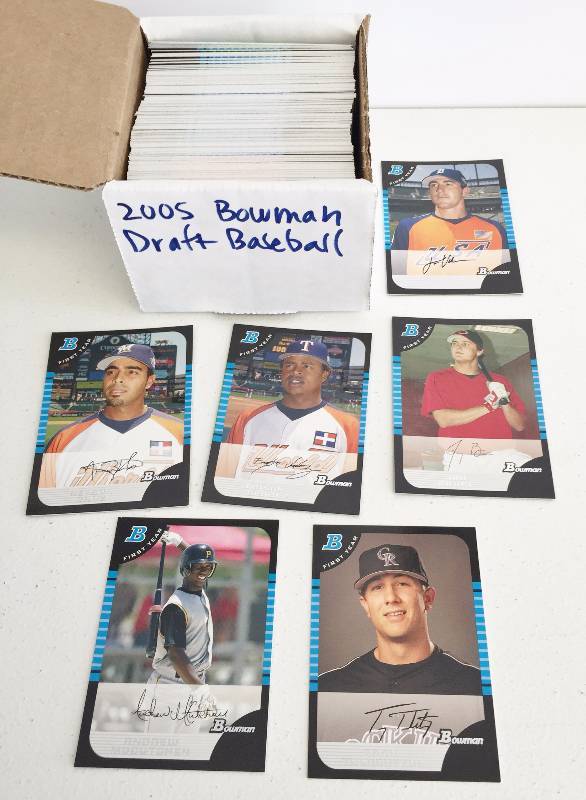 lot 1073 image: 2005 BOWMAN DRAFT BASEBALL SET - BEST SET EVER - MUST SEE ROOKIES TULO, CRUZ,  McCUTCHEON, VERLANDER, BRUCE, 