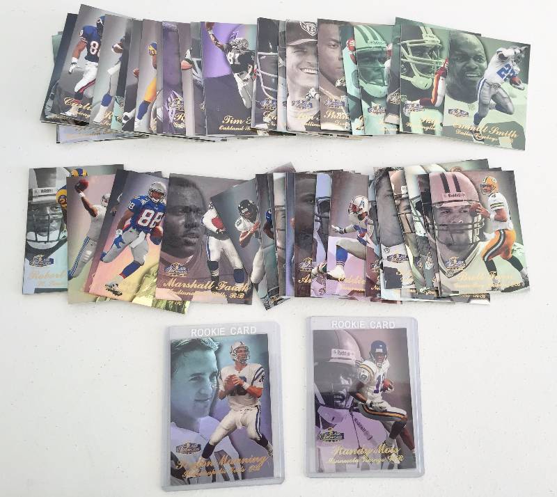 lot 1074 image: 1998 Flair Showcase Football Set - Peyton Manning Rookie Card - Randy Moss Rookie Card  Truly Amazing Set Must See