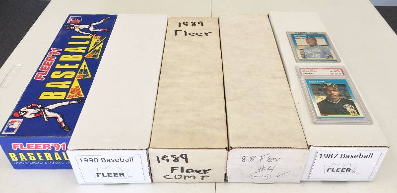 lot 1086 image: Insane Run of Fleer Baseball Sets - 1987 1988 1989 1990 1991 - (5) Total Complete Sets - Amazing Lot - Graded Bonds Rookie  Bo Jackson Rookie