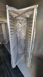 lot 6107 image: Mobile Sheet Pan Rack W Cover
