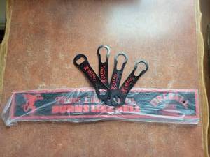 lot 9515 image: Fireball Bar Mat and Bottle Openers