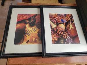 lot 9519 image: Set of 2 Nostalgic Sports Wall Decor