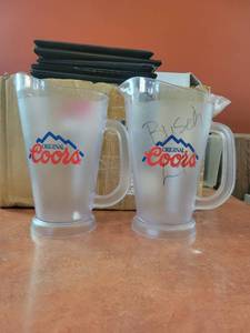 lot 9520 image: 22 Plastic Coors Pitchers - Some Have Markings