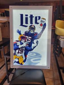 lot 9536 image: Miller Lite Football Bar Decor