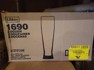 lot 9547 image: Libbey 1690 Altitude 16 Oz. Beer Drinking Glasses- 24case