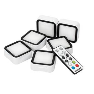 lot 50983 image: Defiant 40 Lumens Accent Light Combo with Remote Control 6-Pack, White