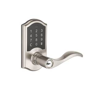 lot 51005 image: Defiant Castle Satin Nickel Electronic Touchpad Door Lever
