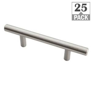 lot 51014 image: 5 - Everbilt Satin Nickel Euro Bar Drawer Handles