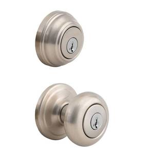lot 51017 image: Kwikset Juno Entry Knob and Double Cylinder Deadbolt Combo Pack