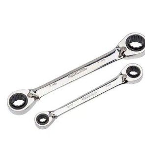 lot 51023 image: Husky SAE Quad Drive Ratcheting Wrench Set, with extra Wrench with ratchet