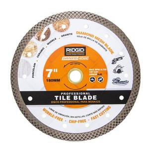 lot 51076 image: RIDGID 7 in. Turbo Mesh Rim Diamond Blade