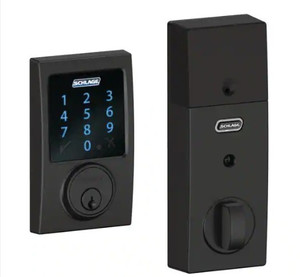 lot 51078 image: Century Matte Black Connect Smart Door Lock