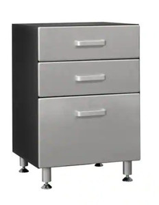lot 51113 image: Metallic Series,3-Drawer Base Cabinet