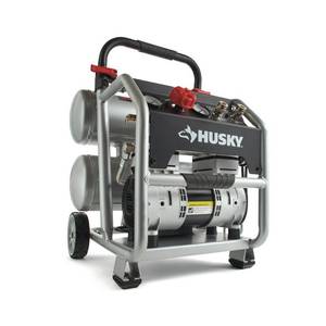 lot 51114 image: Husky 4.5 Gal. Portable Electric-Powered Silent Air Compressor