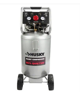 lot 51128 image: Husky 20 Gal. Vertical Electric-Powered Silent Air Compressor