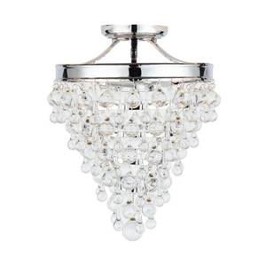 lot 51138 image: Home Decorators Collection Milton 3-Light Chrome Crystal Semi-Flush Mount