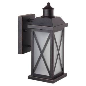 lot 51147 image: Globe Electric Ridley 1-Light Bronze Outdoor Wall Lantern Sconce