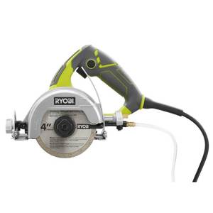 lot 51158 image: Ryobi Tile Saw 4 Inch Wet Diamond Blade Ceramic Floor Inatallation Power Tool