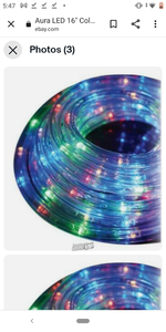 lot 51162 image: Aura LED 16 Color Rope Tube Light MultiColor - Weatherproof PVC