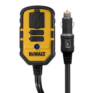lot 51172 image: dewalt dxaepi140 140w power inverter 12v dc to 120v ac power outlet with dual usb ports