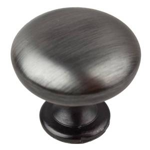 lot 51273 image: 10 - GlideRite 1.125 in. Solid Classic Round Cabinet Knobs, Satin Pewter