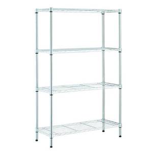 lot 51317 image: HDX Chrome 2-Tier Metal Wire Shelving Unit