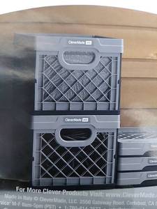 lot 51325 image: 2 - CleverMade eco collapsible milk crate, 25L