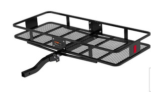 lot 51395 image: Curt 60 x 24 Black Steel Basket Cargo Carrier