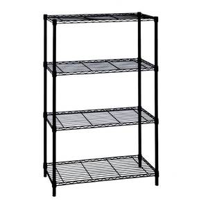 lot 51400 image: HDX Black 4-Tier Metal Wire Shelving Unit