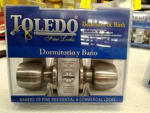 lot 52018 image: Toledo fine locks Avila Stainless steel privacy lock set