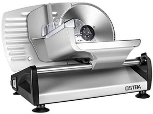 lot 16381 image: Meat Slicer 200W Electric Deli Food Slicer with Removable 75 Stainless Steel Blade, Adjustable Thickness Meat Slicer for Home Use, Child Lock Protection, Easy to Clean, Cuts Meat, Bread and Cheese