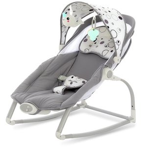 lot 43088 image: Dream On Me We Rock Infant Rocker II, Perfect to calm baby, Comfy Nap Time in Gray