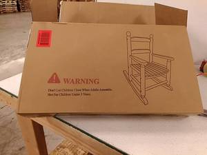 lot 43102 image: B&Z KD-20W rocking kids chair wooden child toddler patio rocker classic ages 3-6