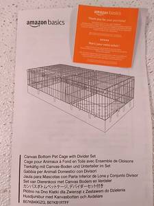 lot 43108 image: Indoor-outdoor Small Pet Habitat Cage With Canvas Bottom, With Divider, Black