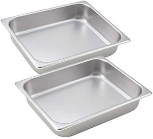 lot 43164 image: Half Size Stainless Steel Steam Table Chafer Pans, Hotels, Restaurant, Pan , Half Size Pans