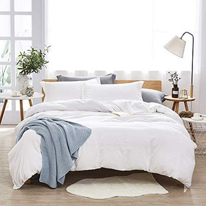 lot 43173 image: Dreaming Wapiti Duvet Cover,100% Washed Microfiber 3pcs QueenHaze Blue