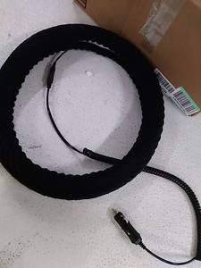 lot 46115 image: Heated black furry steering wheel cover