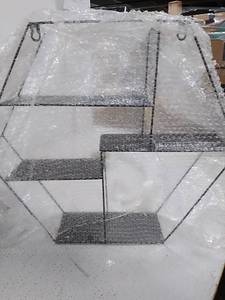 lot 46133 image: Black hexagon shape shelf 4 shelves
