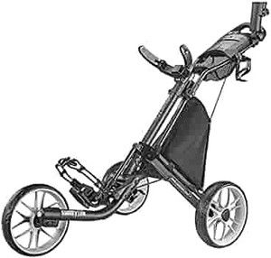 lot 48035 image: caddytek CaddyLite EZ Version 8 3 Wheel Golf Push Cart - Foldable CollapsibleNew Retail Price $14300