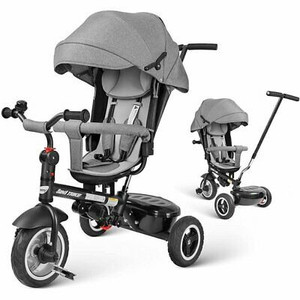 lot 48042 image: besrey 8 in 1 Baby Trike Baby Stroller Tricycle Kids Trike Two-player-mode Retail Price$11499