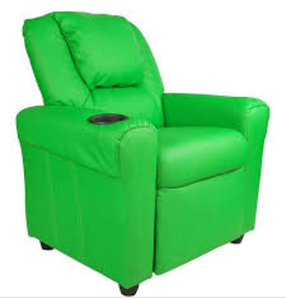 lot 48052 image: Kids Vinyl Recliner with Cupholder and Headrest Personalized Used