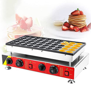 lot 48074 image: Hanchen Electric Dorayaki Maker Commercial Muffin Bake Machine 50Pcs Double Switch Poffertjes Grill Dutch Mini Pancake Maker Non-stick Surface for Bakery Home and Kitchen Restaurant Leisure Snack Bar 110v 60Hz American Plug Retail Price $47900